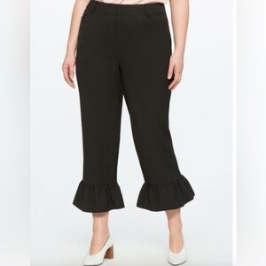 Ruffle Hem Crop Pants